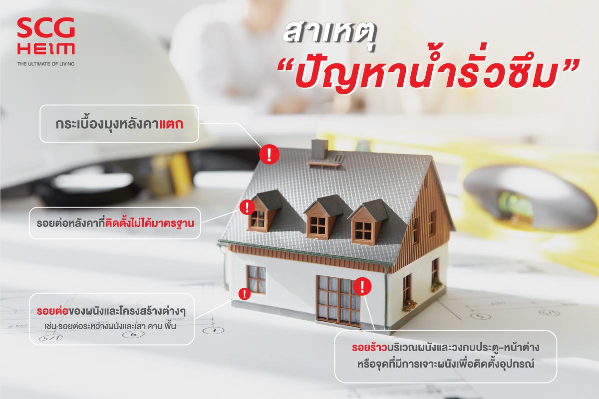 สาเหตุการเกิดปัญหาน้ำรั่วซึม